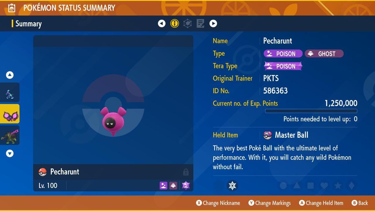 Non Shiny PECHARUNT Pokémon Scarlet Violet 6IV Competitive Battle Ready - Pokémon Scarlet & Violet digital Pokémon trade by