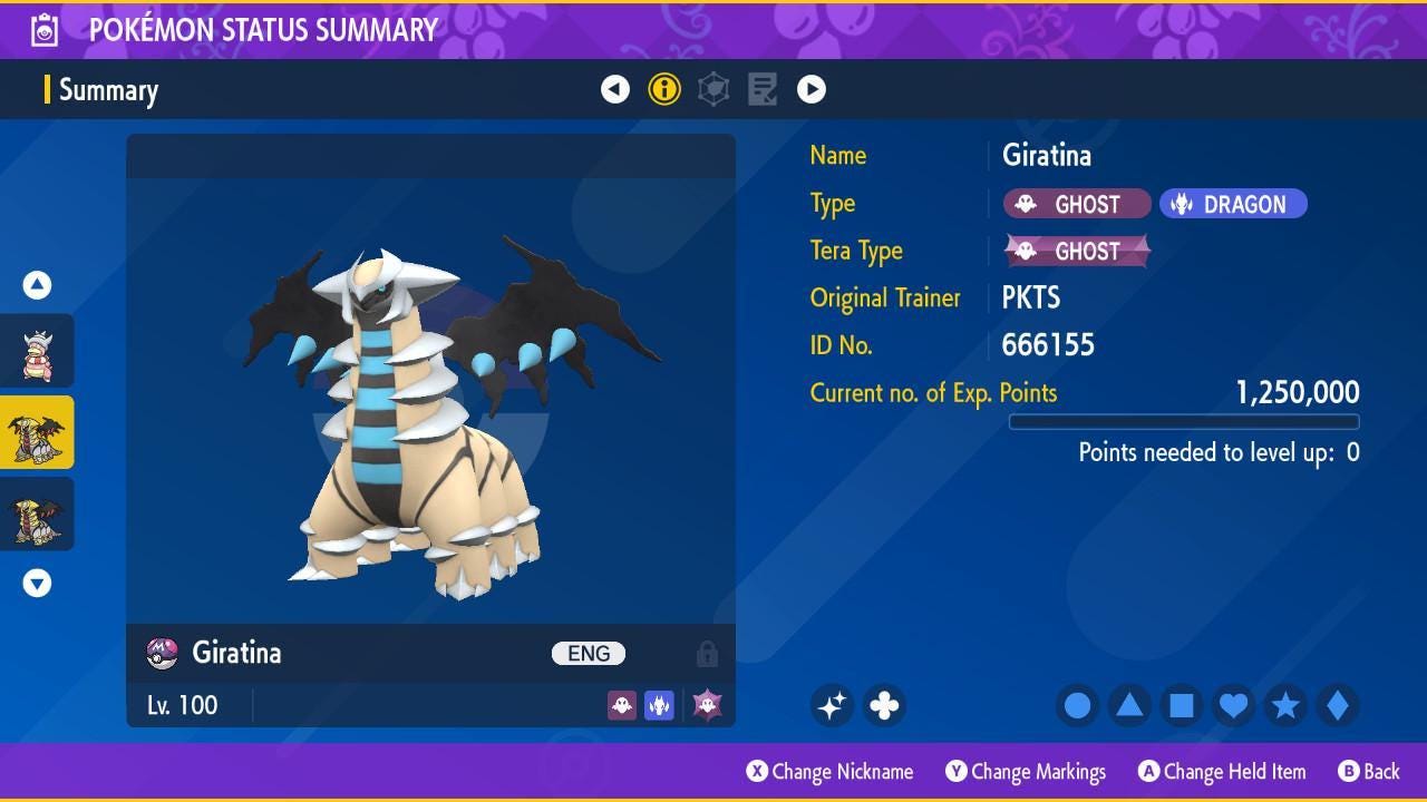 Shiny GIRATINA Pokémon Scarlet Violet 6IV Competitive Battle Ready - Pokémon Scarlet & Violet digital Pokémon trade image 2