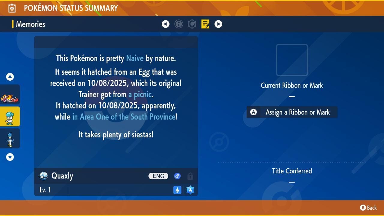 Shiny QUAXLY Pokémon Scarlet Violet 6IV Competitive Battle Ready - Pokémon Scarlet & Violet digital Pokémon trade image 3