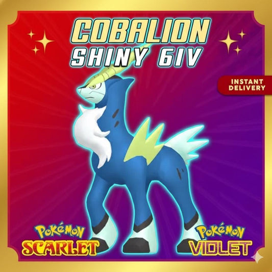 Shiny COBALION Pokémon Scarlet and Violet 6IV Competitive Battle Ready - Pokémon Scarlet & Violet digital Pokémon trade by