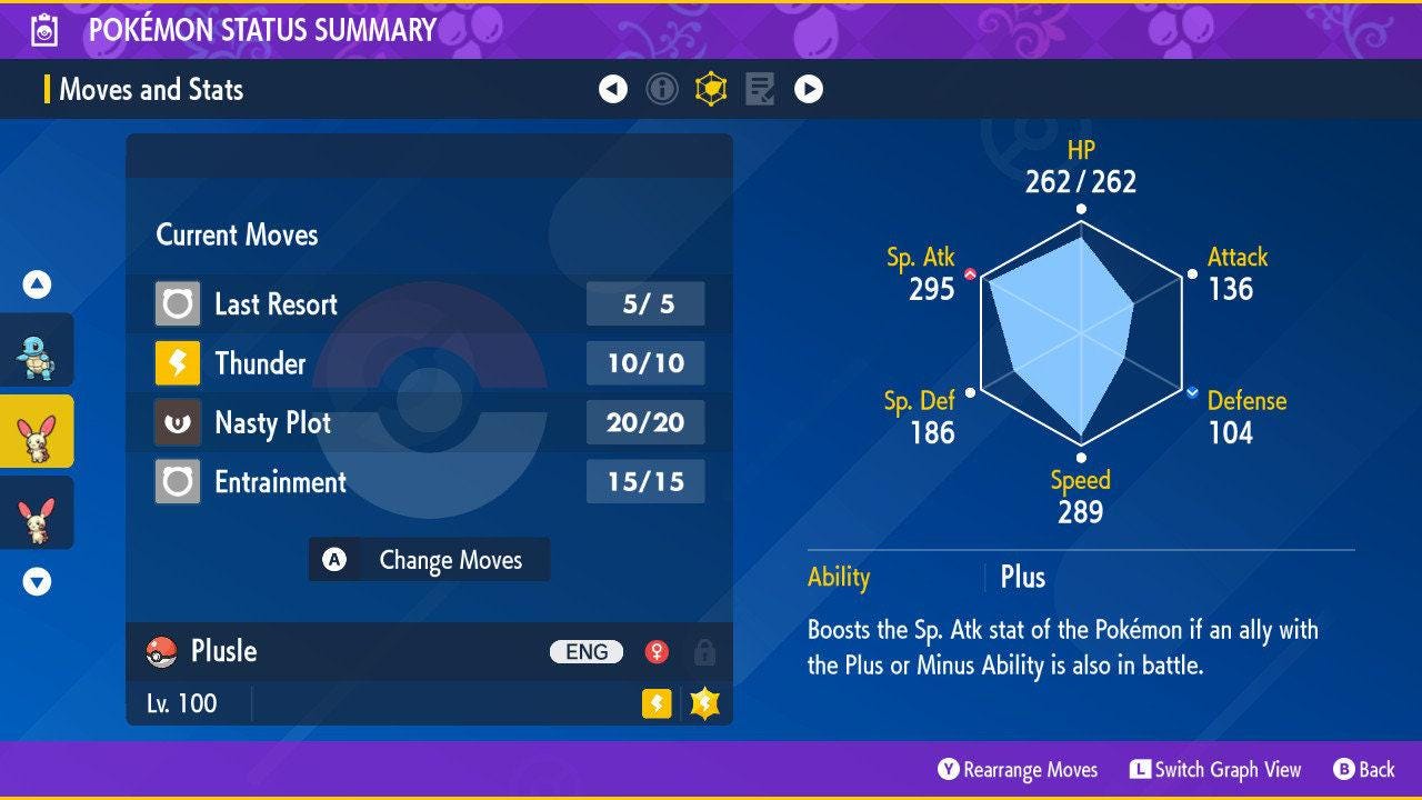 Shiny PLUSLE Pokémon Scarlet Violet 6IV Competitive Battle Ready - Pokémon Scarlet & Violet digital Pokémon trade image 2