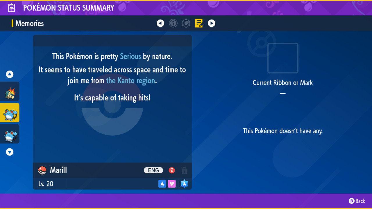 Shiny MARILL Pokémon Scarlet Violet 6IV Competitive Battle Ready - Pokémon Scarlet & Violet digital Pokémon trade image 2