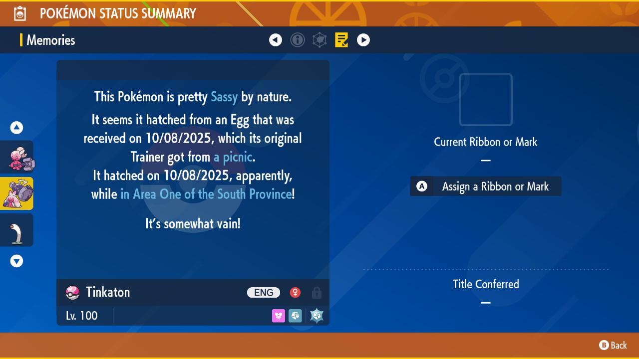 Shiny TINKATON Pokémon Scarlet Violet 6IV Competitive Battle Ready - Pokémon Scarlet & Violet digital Pokémon trade image 3