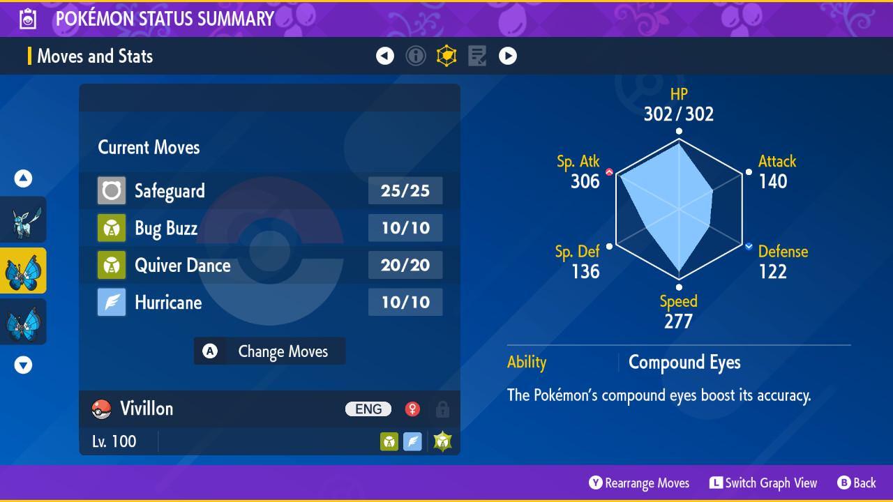 Shiny Marine VIVILLON Pokémon Scarlet and Violet 6IV Competitive Battle Ready - Pokémon Scarlet & Violet digital Pokémon