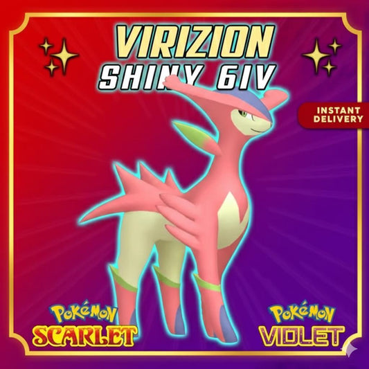 Shiny VIRIZION Pokémon Scarlet and Violet 6IV Competitive Battle Ready - Pokémon Scarlet & Violet digital Pokémon trade by