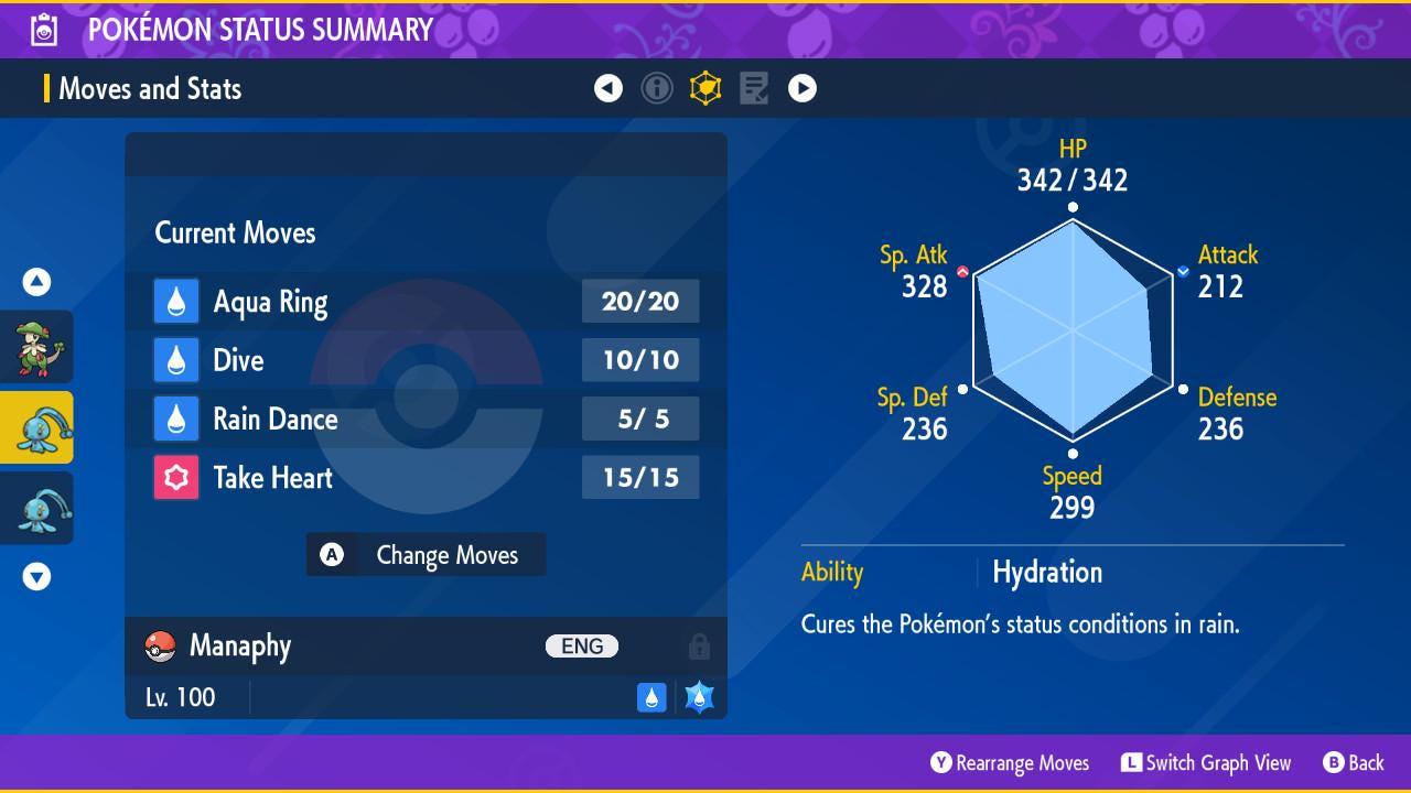 Shiny MANAPHY Pokémon Scarlet Violet Mythical Competitive Battle Ready - Pokémon Scarlet & Violet digital Pokémon trade image