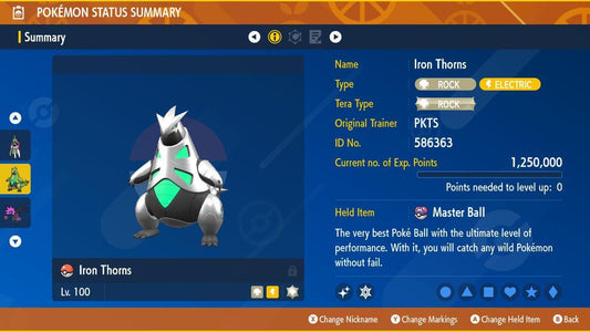 SHINY 6iv IRON THORNS Pokémon Scarlet and Violet 6IV Competitive Battle Ready - Pokémon Scarlet & Violet digital Pokémon