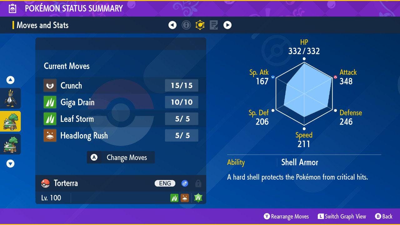 Shiny TORTERRA Pokémon Scarlet Violet 6IV Competitive Battle Ready - Pokémon Scarlet & Violet digital Pokémon trade image 2