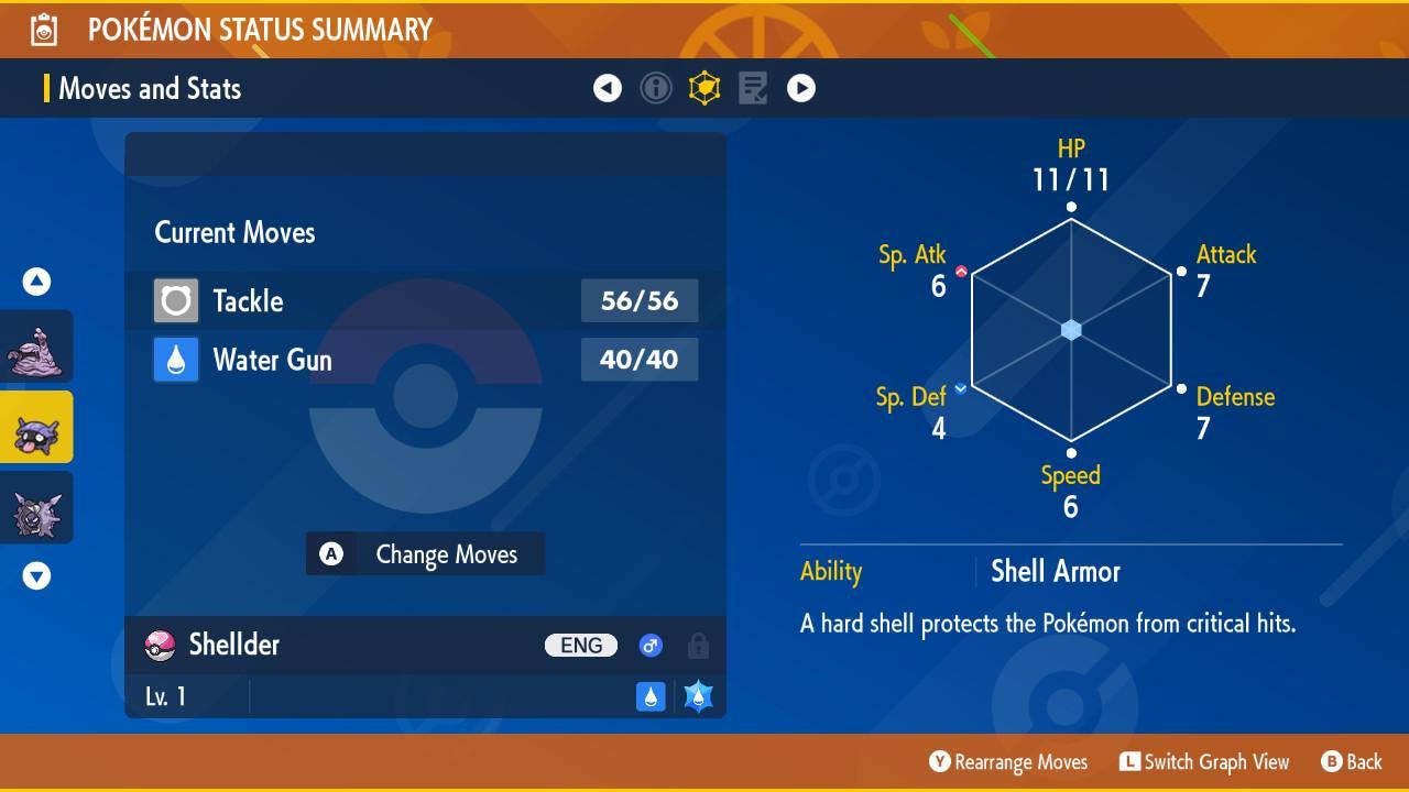 Pokemon Scarlet and Violet Shiny SHELLDER 6IV Competitive Battle Ready - Pokémon Scarlet & Violet digital Pokémon trade image