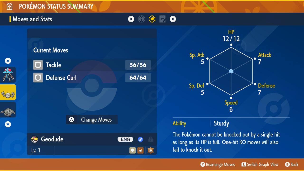 Pokemon Scarlet and Violet Shiny GEODUDE 6IV Competitive Battle Ready - Pokémon Scarlet & Violet digital Pokémon trade image