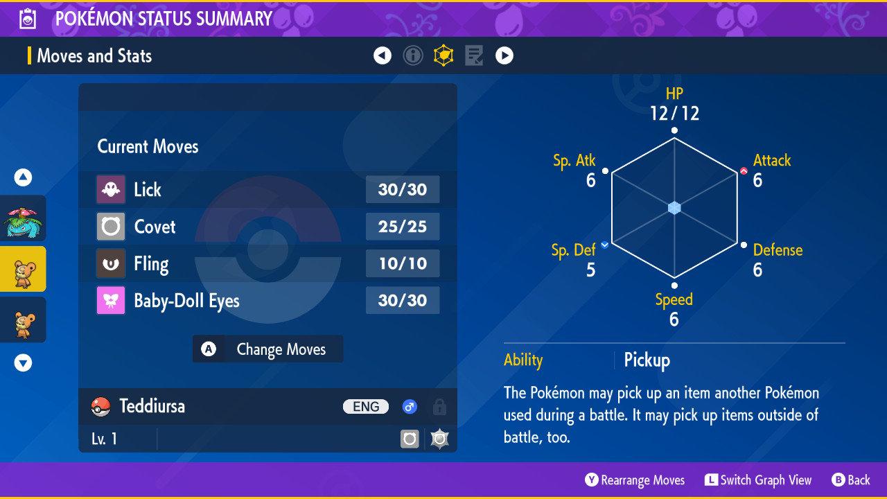 Shiny TEDDIURSA Pokémon Scarlet Violet 6IV Competitive Battle Ready - Pokémon Scarlet & Violet digital Pokémon trade image 2