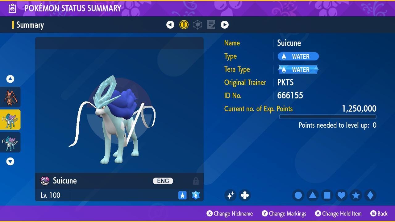 Shiny SUICUNE Pokémon Scarlet and Violet 6IV Competitive Battle Ready - Pokémon Scarlet & Violet digital Pokémon trade image