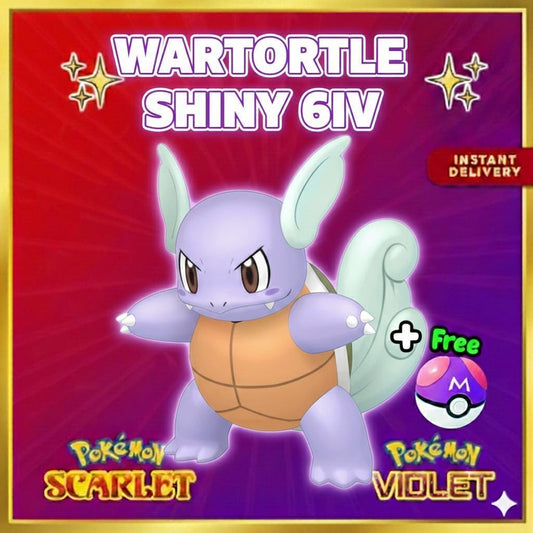 Pokemon Scarlet Violet Shiny WARTORTLE Battle Ready Ev Trained Custom OT Any Held - Pokémon Scarlet & Violet digital Pokémon