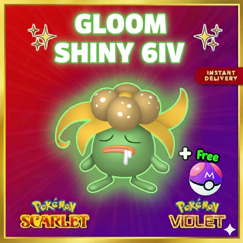 Pokemon Scarlet Violet Shiny GLOOM Battle Ready Ev Trained Custom OT Any Held Item - Pokémon Scarlet & Violet digital Pokémon