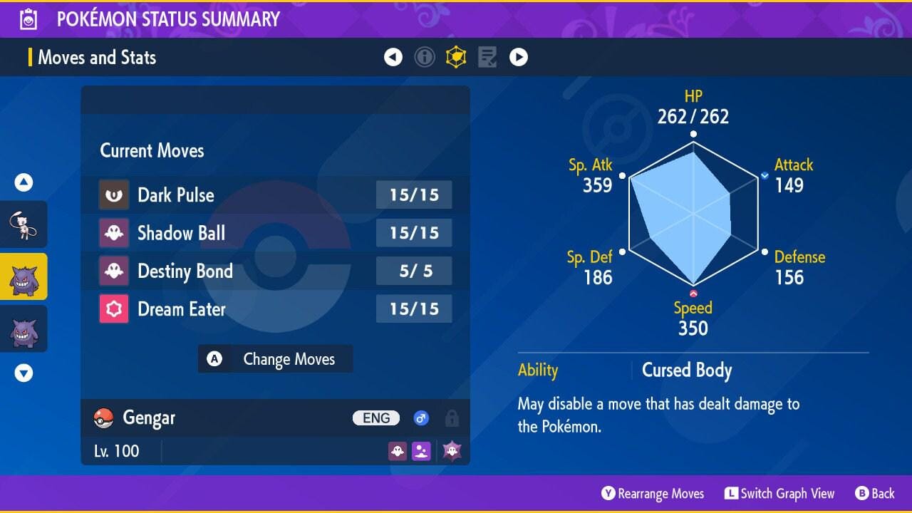 Shiny GENGAR Pokémon Scarlet Violet 6IV Competitive Battle Ready - Pokémon Scarlet & Violet digital Pokémon trade image 3