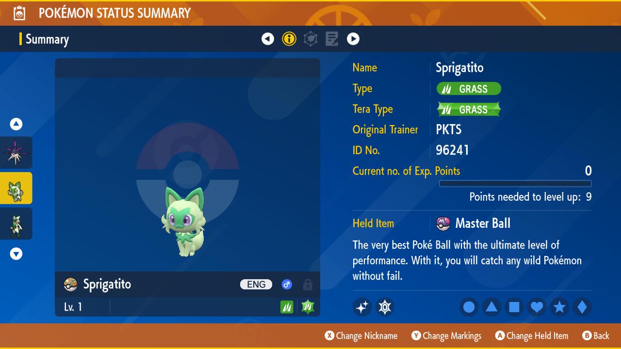 Shiny SPRIGATITO Pokémon Scarlet Violet 6IV Competitive Battle Ready - Pokémon Scarlet & Violet digital Pokémon trade by