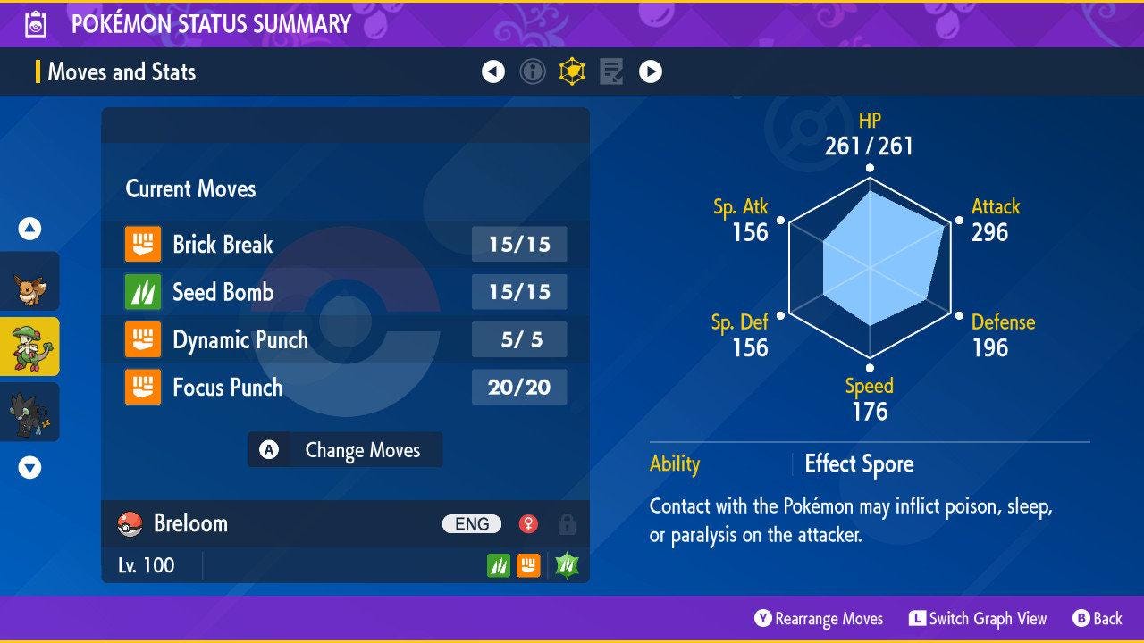 Shiny BRELOOM Pokémon Scarlet Violet 6IV Competitive Battle Ready - Pokémon Scarlet & Violet digital Pokémon trade image 2