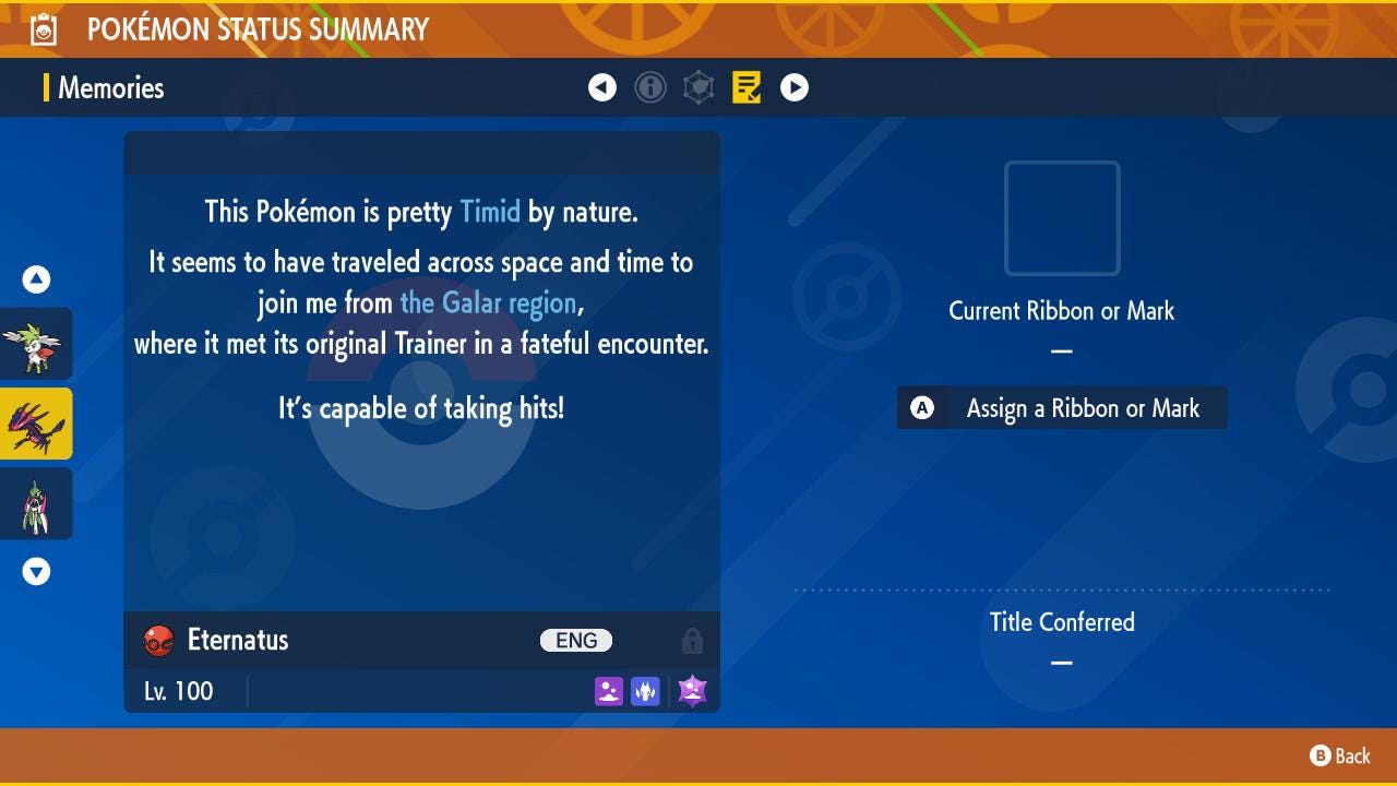Shiny ETERNATUS Pokémon Scarlet Violet 6IV Competitive Battle Ready - Pokémon Scarlet & Violet digital Pokémon trade image 3