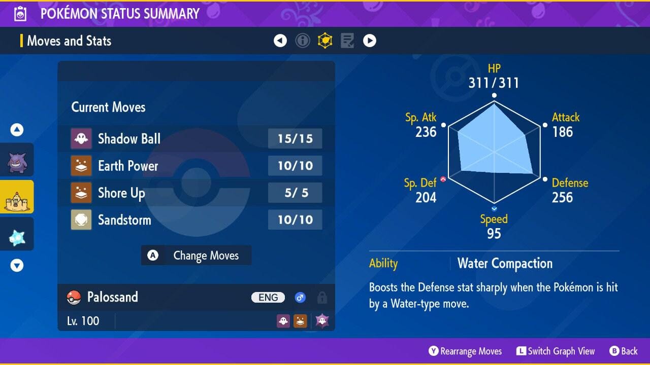 Shiny PALOSSAND Pokémon Scarlet Violet 6IV Competitive Battle Ready - Pokémon Scarlet & Violet digital Pokémon trade image 2