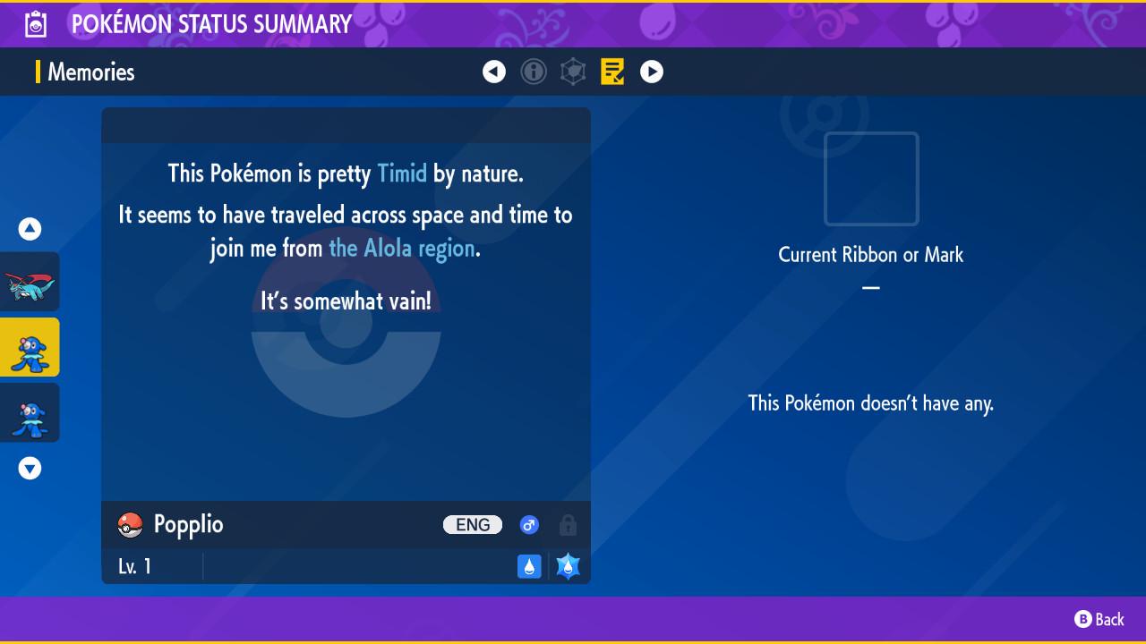 Shiny POPPLIO Pokémon Scarlet and Violet 6IV Competitive Battle Ready - Pokémon Scarlet & Violet digital Pokémon trade image