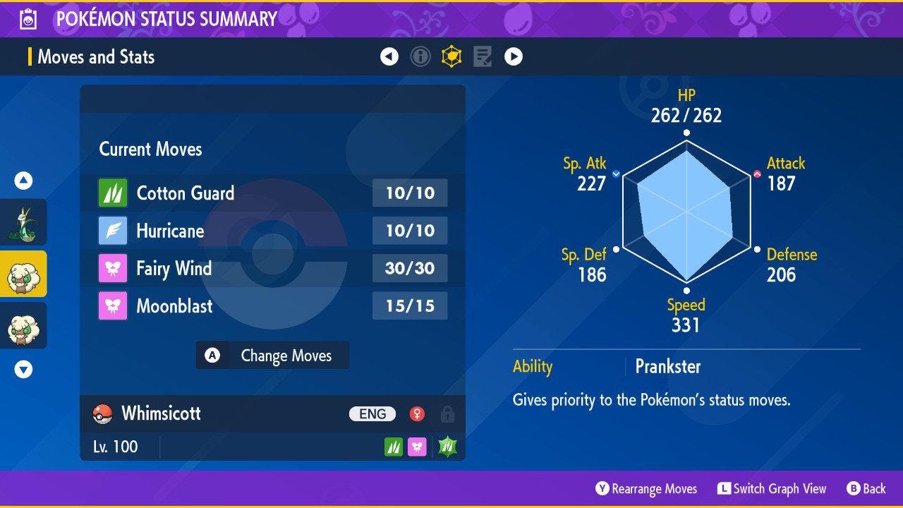 Shiny WHIMSICOTT Pokémon Scarlet Violet 6IV Competitive Battle Ready - Pokémon Scarlet & Violet digital Pokémon trade image 3