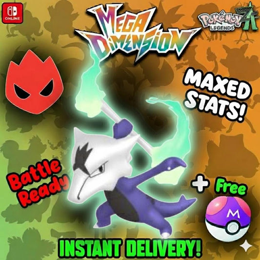 Shiny Alpha Alolan Marowak Pokémon Legends ZA 6IV Competitive Battle Ready - Pokémon Legends: Z-A digital Pokémon trade by