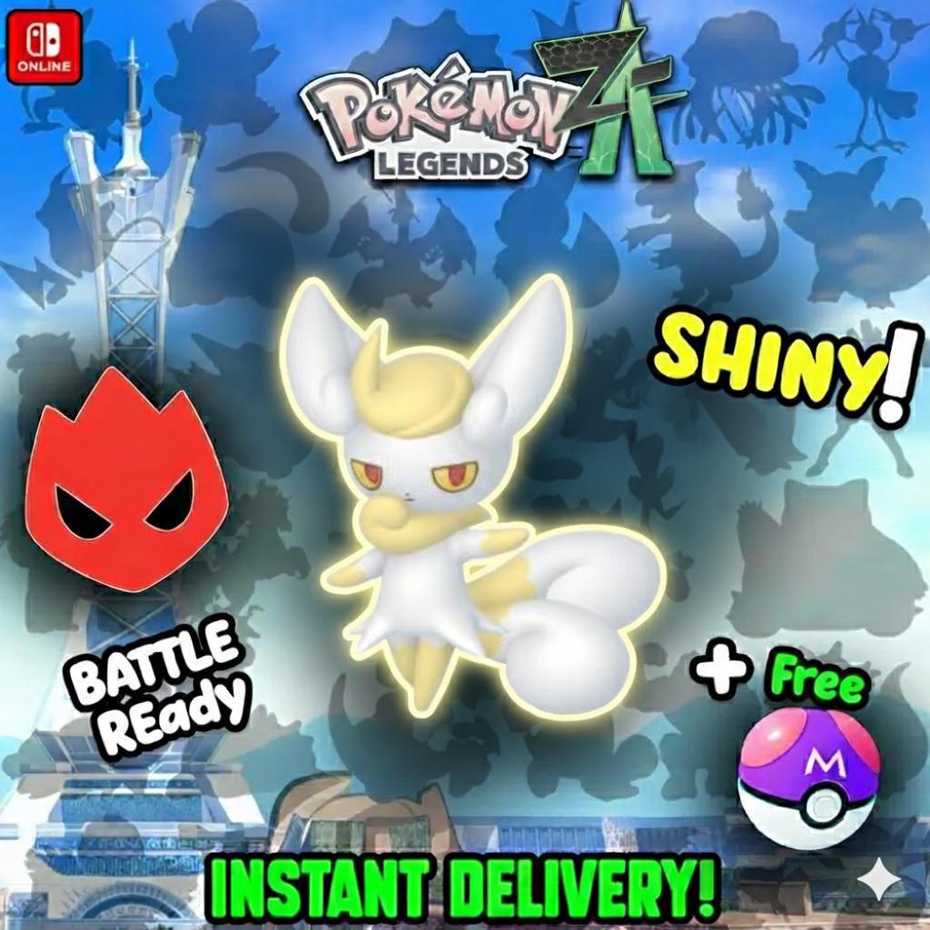 Shiny Alpha Meowstic Pokémon Legends ZA 6IV Competitive Battle Ready