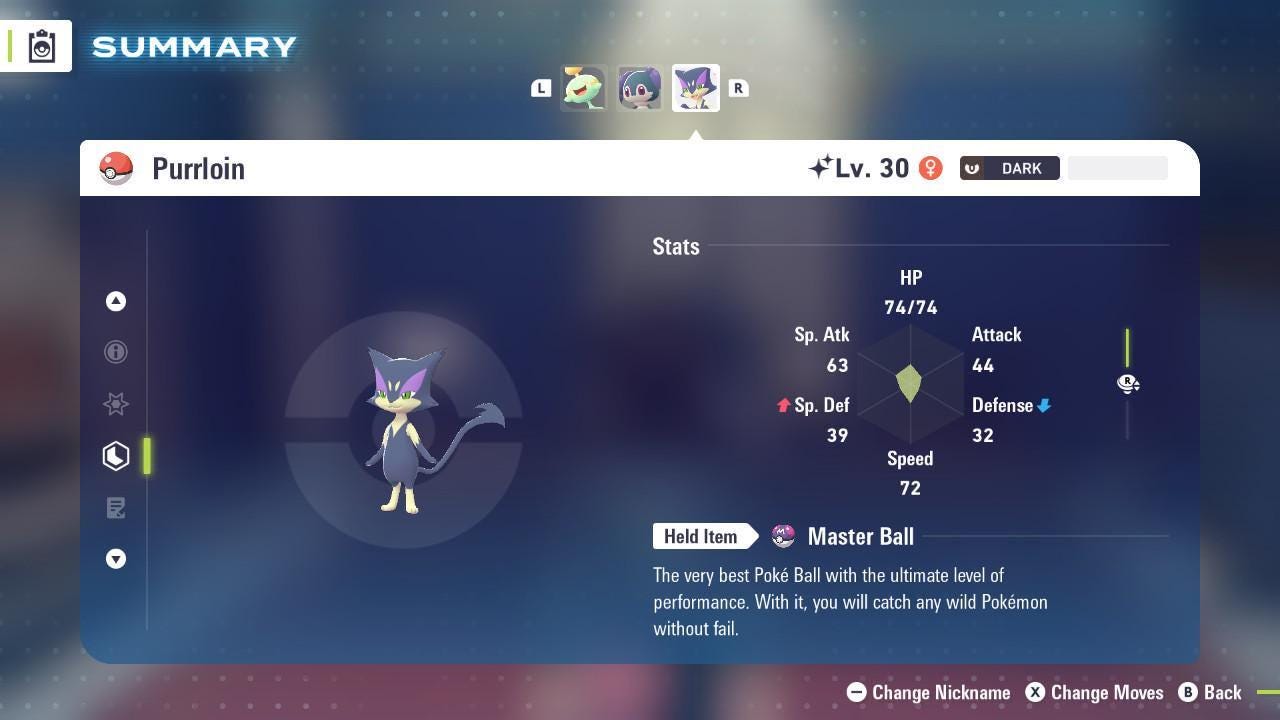 Shiny Purrloin Pokemon Legends ZA Mega Dimension DLC 6IV Competitive Battle Ready - Pokémon Legends: Z-A digital Pokémon
