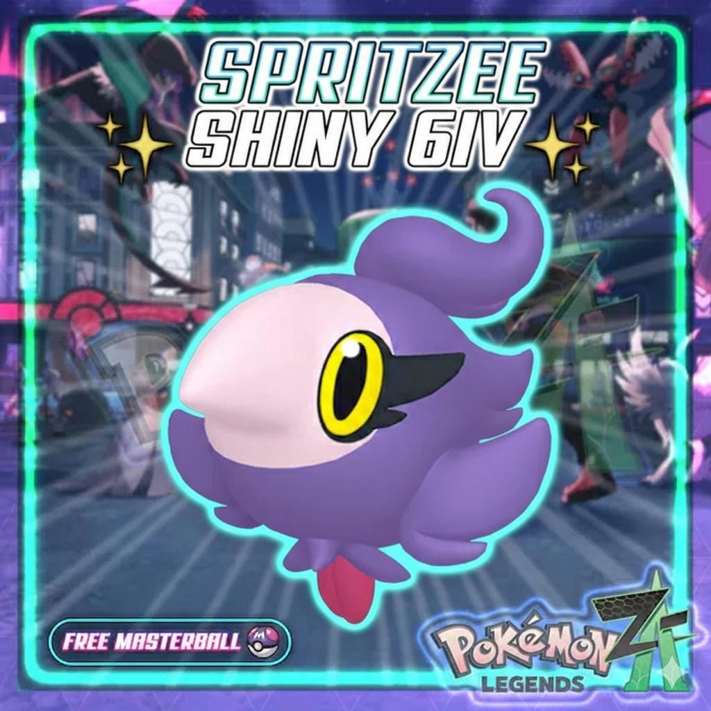 Shiny SPRITZEE Pokémon Legends ZA 6IV Competitive Battle Ready - Pokémon Legends: Z-A digital Pokémon trade by