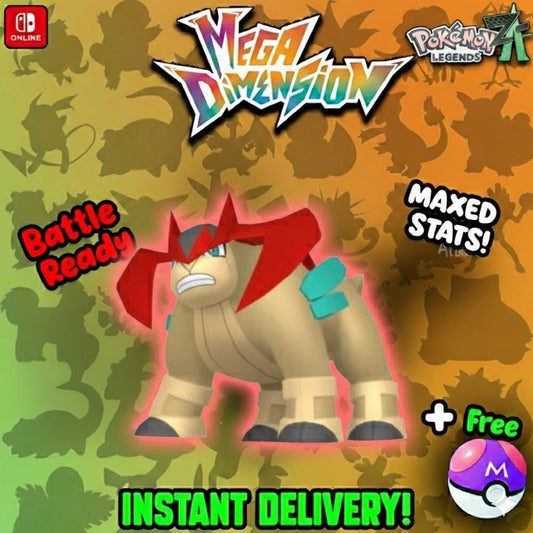 Shiny Terrakion Pokemon Legends Za Mega Dimension DLC 6IV Competitive Battle Ready - Pokémon Legends: Z-A digital Pokémon