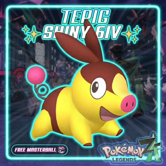 Shiny TEPIG Pokémon Legends ZA 6IV Competitive Battle Ready - Pokémon Legends: Z-A digital Pokémon trade by PokeTradingShop