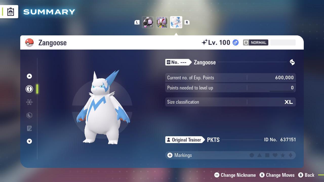 Shiny Zangoose Pokemon Legends ZA Mega Dimension DLC 6IV Competitive Battle Ready - Pokémon Legends: Z-A digital Pokémon