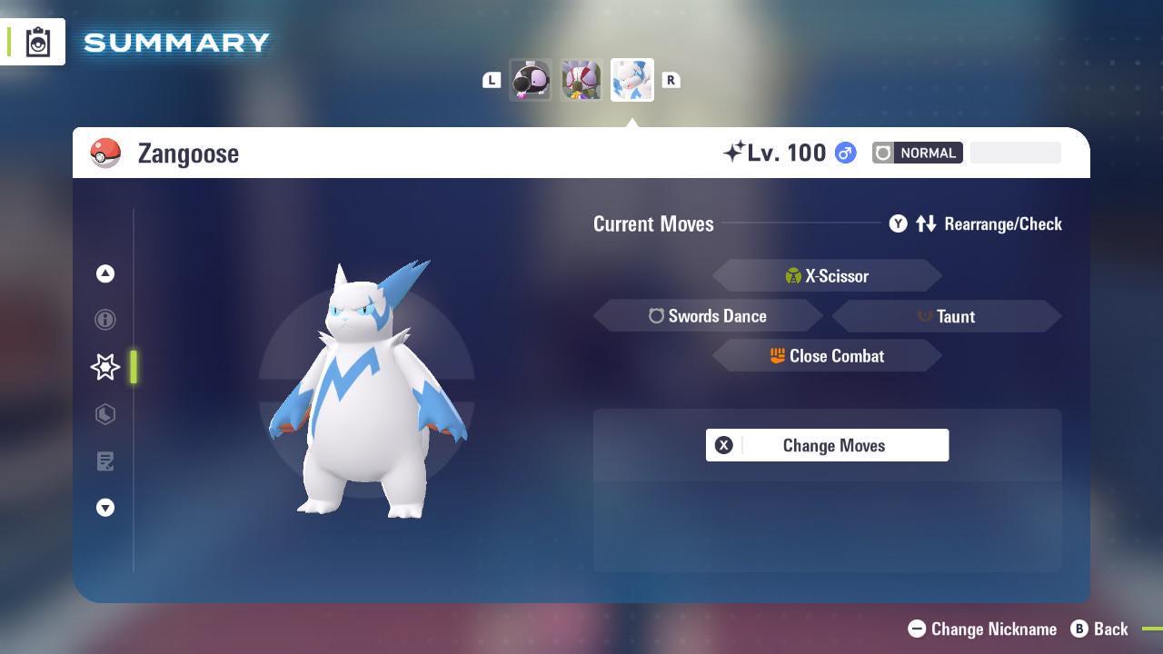 Shiny Zangoose Pokemon Legends ZA Mega Dimension DLC 6IV Competitive Battle Ready - Pokémon Legends: Z-A digital Pokémon
