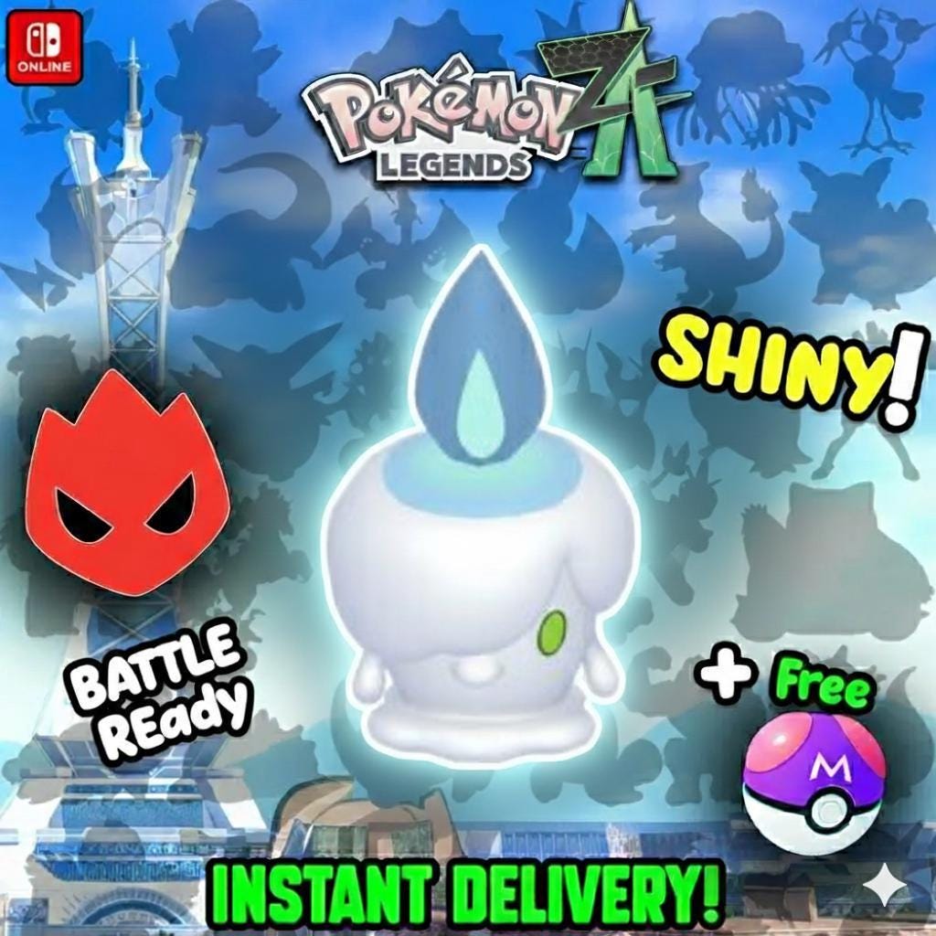 Shiny Alpha Litwick Pokémon Legends ZA 6IV Competitive Battle Ready - Pokémon Legends: Z-A digital Pokémon trade by
