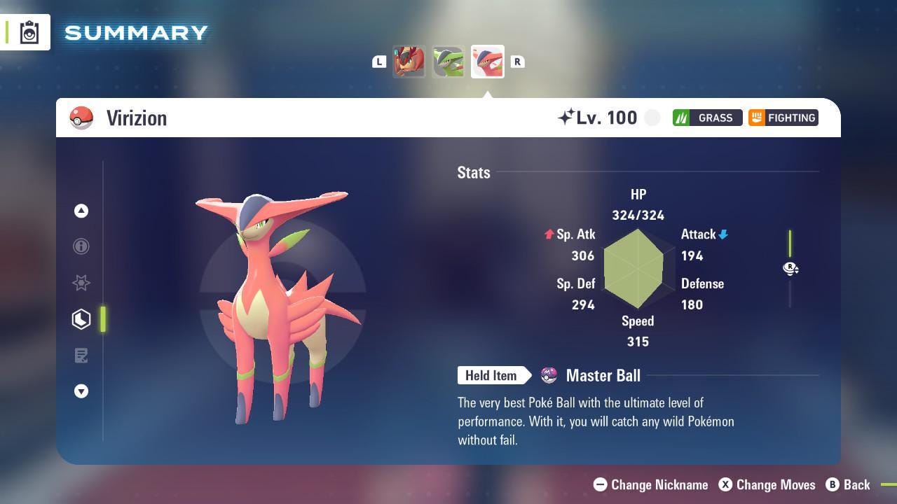 Shiny Virizion Pokemon Legends Za Mega Dimension DLC 6IV Competitive Battle Ready - Pokémon Legends: Z-A digital Pokémon