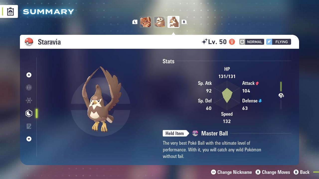 Shiny Staravia Pokemon Legends ZA Mega Dimension DLC 6IV Competitive Battle Ready - Pokémon Legends: Z-A digital Pokémon