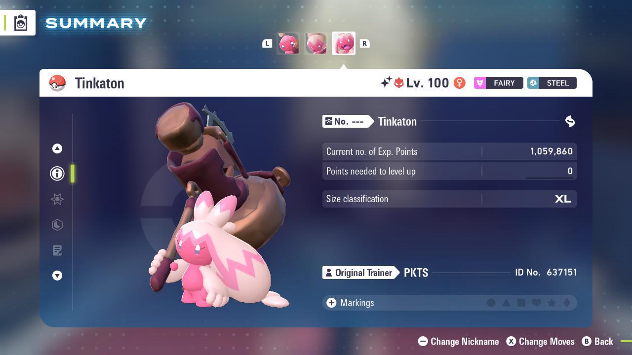 Pokemon Za Mega Dimension DLC Alpha Shiny 6IV Tinkaton Pokémon Legends ZA 6IV - Pokémon Legends: Z-A digital Pokémon trade