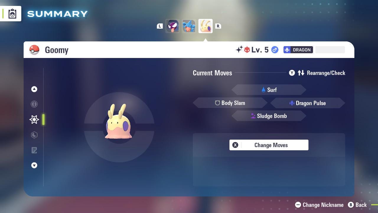 Pokemon Za Lvl 5 Modest SHINY ALPHA 6IV Goomy Pokémon Legends ZA 6IV Competitive - Pokémon Legends: Z-A digital Pokémon trade
