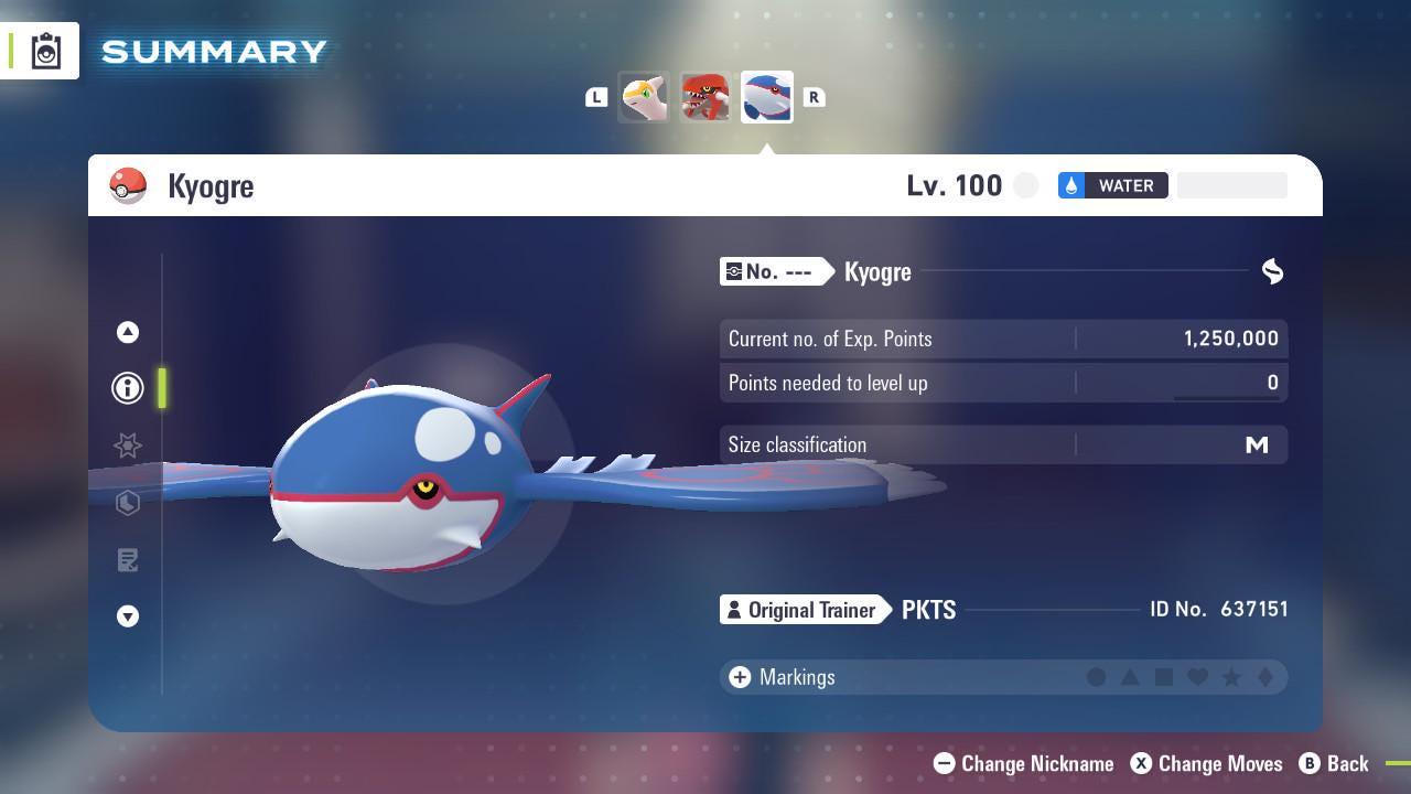 Non Shiny 6IV Kyogre Pokemon Legends Za Mega Dimension DLC 6IV Competitive Battle - Pokémon Legends: Z-A digital Pokémon