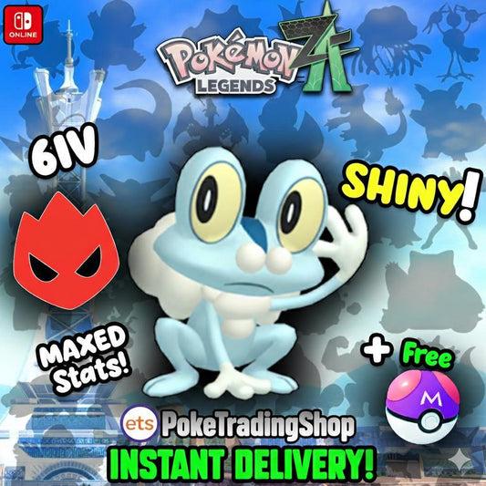 Pokémon Legends ZA Shiny Froakie 6IV Battle Ready Competitive Switch Trade - Pokémon Legends: Z-A digital Pokémon trade by