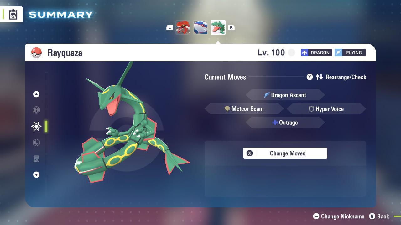 Non Shiny 6IV Rayquaza Pokemon Legends Za Mega Dimension DLC 6IV Competitive - Pokémon Legends: Z-A digital Pokémon trade