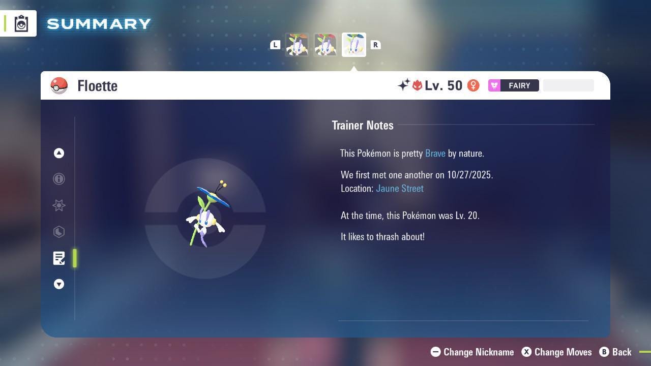 Shiny Alpha Blue Floette Pokémon Legends ZA 6IV Competitive Battle Ready - Pokémon Legends: Z-A digital Pokémon trade image 3