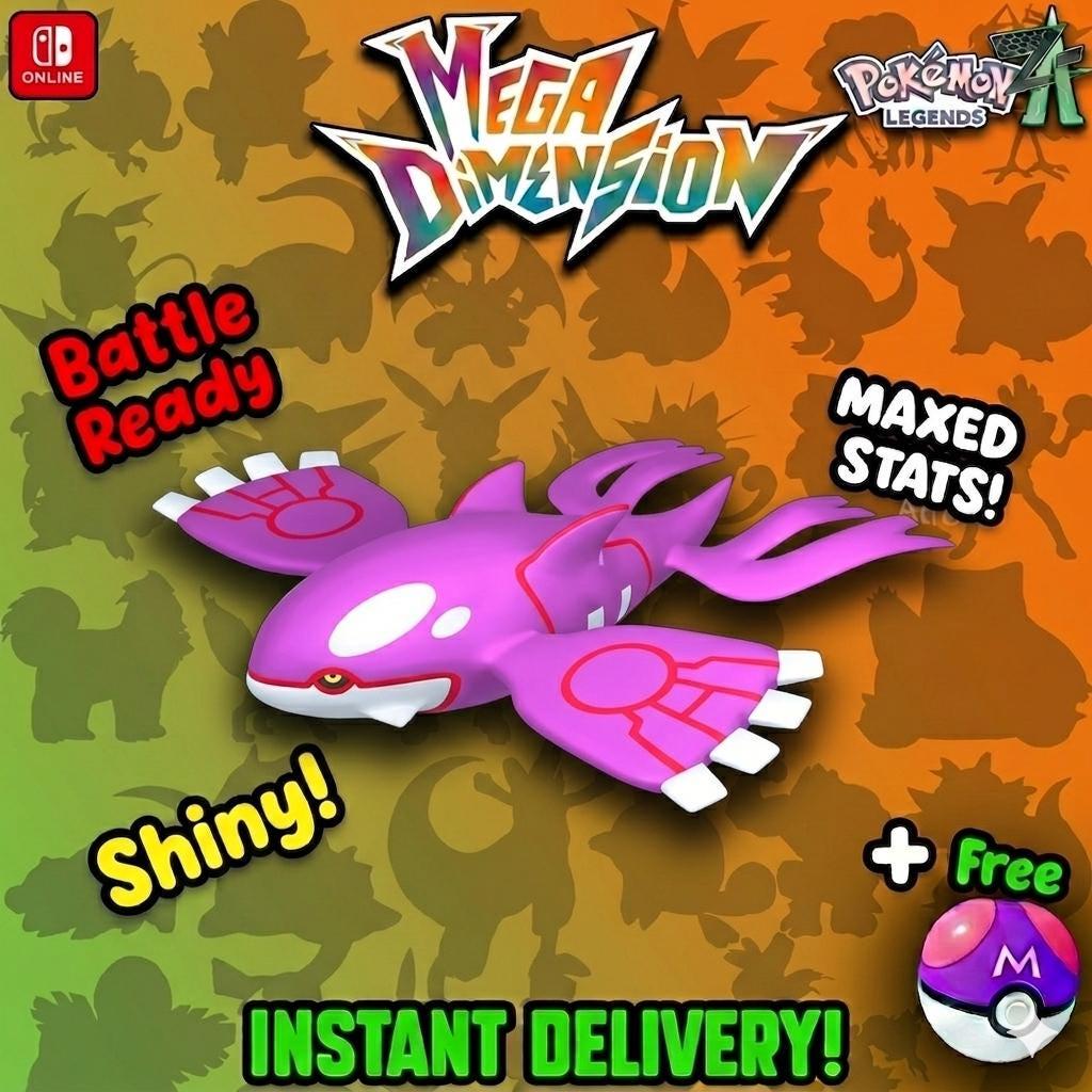 Shiny Kyogre Pokemon Legends Za Mega Dimension DLC 6IV Competitive Battle Ready - Pokémon Legends: Z-A digital Pokémon trade