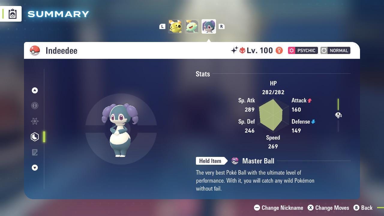 Shiny Alpha Indeedee Pokemon Legends Za Mega Dimension DLC 6IV Competitive Battle - Pokémon Legends: Z-A digital Pokémon