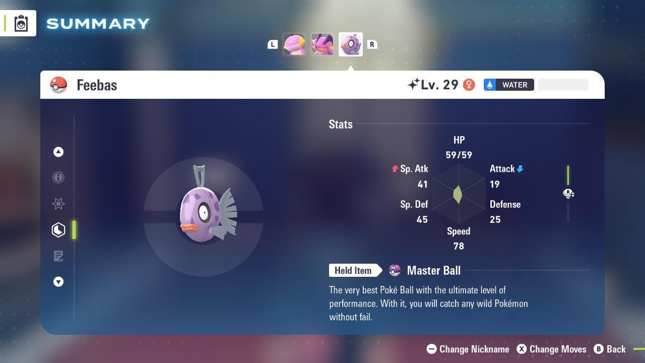Shiny Feebas Pokemon Legends ZA Mega Dimension DLC 6IV Competitive Battle Ready - Pokémon Legends: Z-A digital Pokémon trade