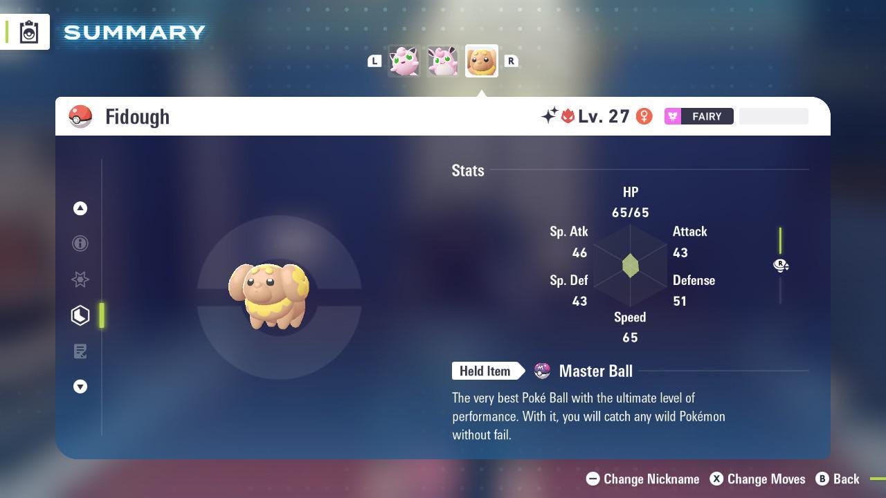 Shiny Alpha Fidough Pokemon Legends Za Mega Dimension DLC 6IV Competitive Battle - Pokémon Legends: Z-A digital Pokémon trade