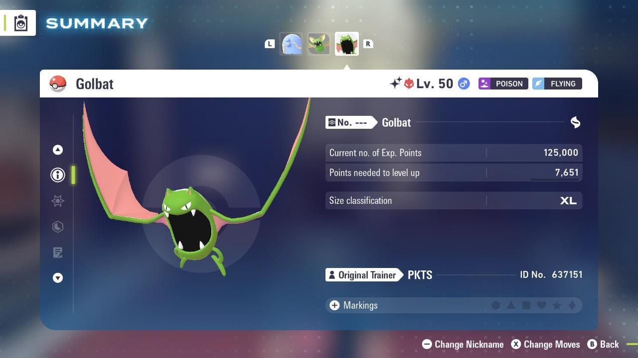 Shiny Alpha Golbat Pokemon Legends Za Mega Dimension DLC 6IV Competitive Battle - Pokémon Legends: Z-A digital Pokémon trade