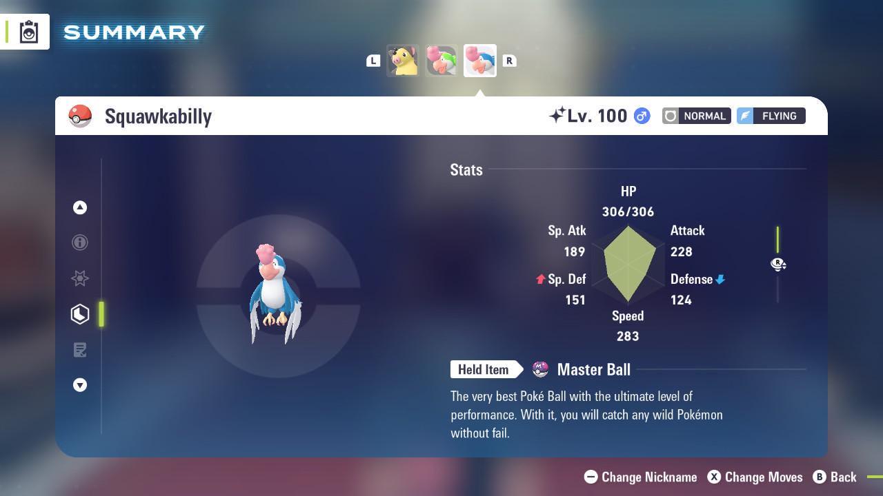 Shiny Blue Squawkabilly 6IV Competitive Battle Ready - Pokémon Legends: Z-A digital Pokémon trade by PokeTradingShop