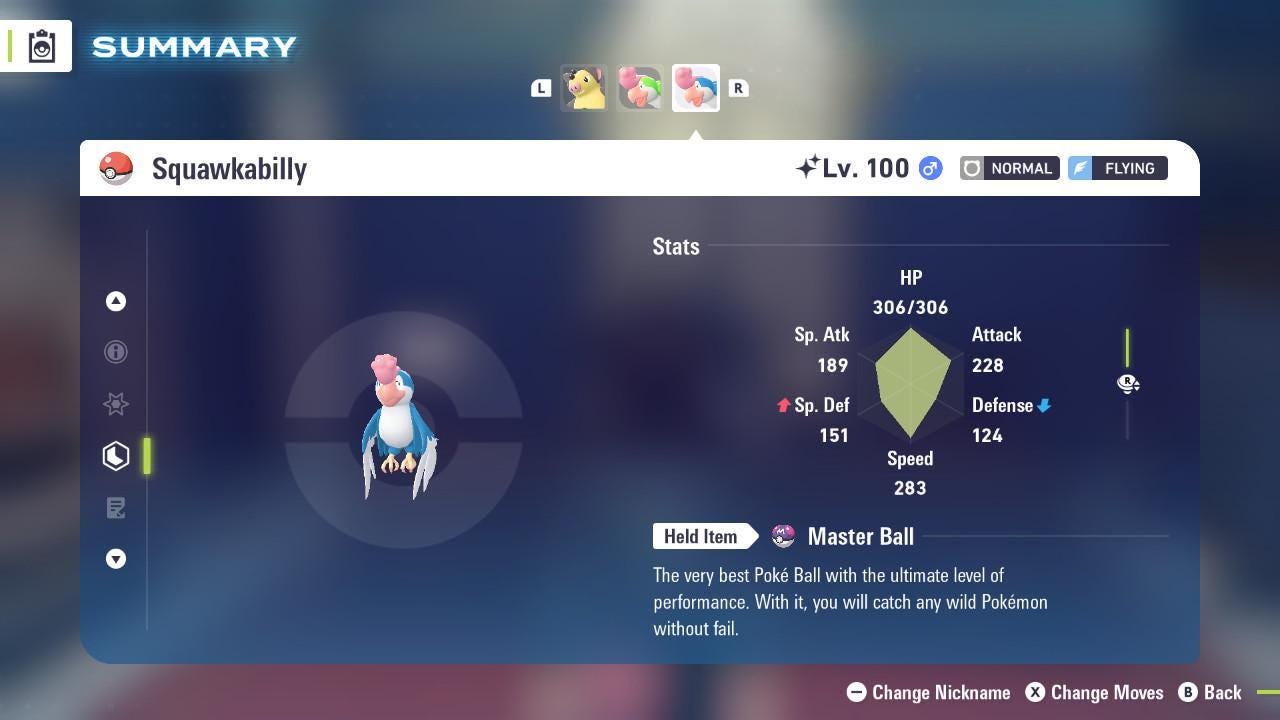 Shiny Blue Squawkabilly 6IV Competitive Battle Ready