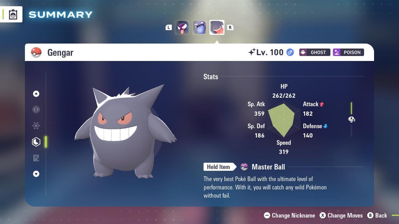 Shiny GENGAR Pokémon Legends ZA 6IV Competitive Battle Ready - Pokémon Legends: Z-A digital Pokémon trade image 2